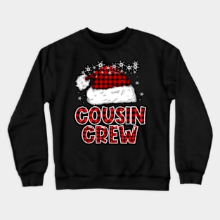 Cousin crew santa hat Christmas Pajama Kids Crewneck Sweatshirt